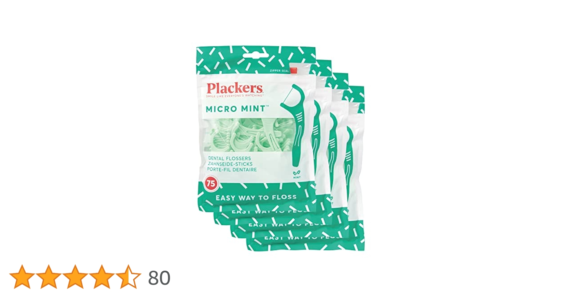 ミント商品 Amazon | デンタルフロス Plackers マイクロクリーンミント味75